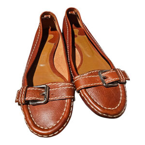 Chloe Leather Ballet Flats Brown Size 7